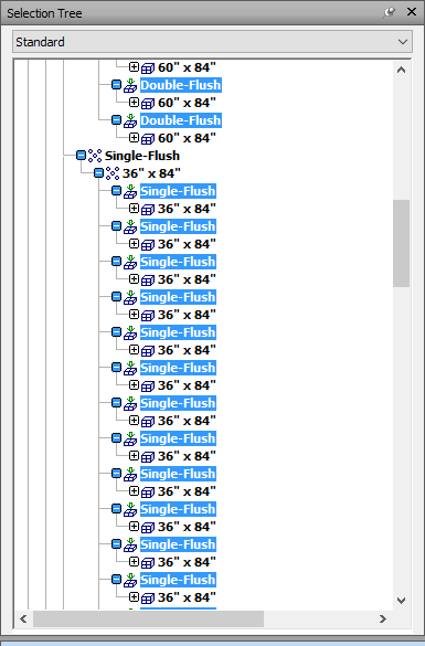 Correct items selected in Selection Tree