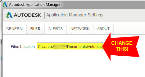 Change this path before exporting your settings