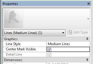 Center Mark Visible parameter
